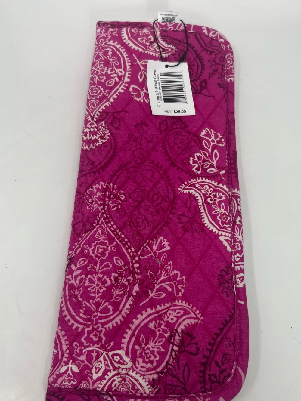 Vera Bradley Curling And Flat Iron Cover Stamped Paisley Pink New With Tags